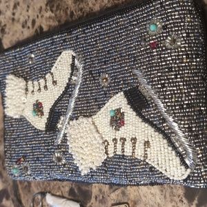Mary Frances beaded Ice Skate crossbody clutch. Beautiful detail.